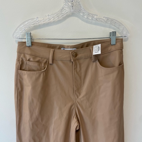 Zara Tan Leather Pants - Picture 8 of 11